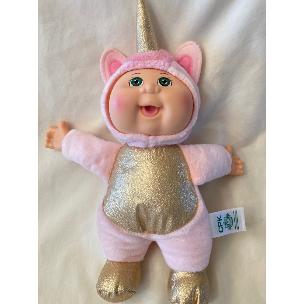 Cabbage Patch Kids CPK Pink Unicorn Plush Doll With Gold Accents